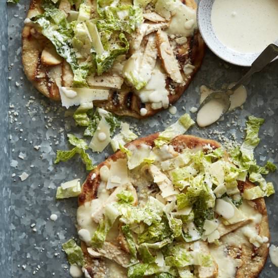 Chicken Caesar Salad Pizza