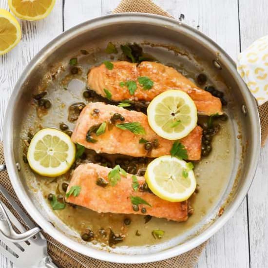 Gluten Free Salmon Piccata