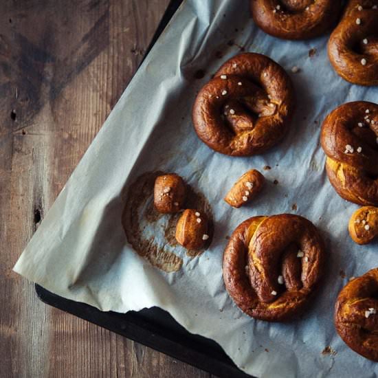 Pumpkin and Chili Oil Pretzels