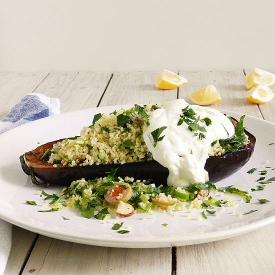 Spicy Aubergine with Couscous