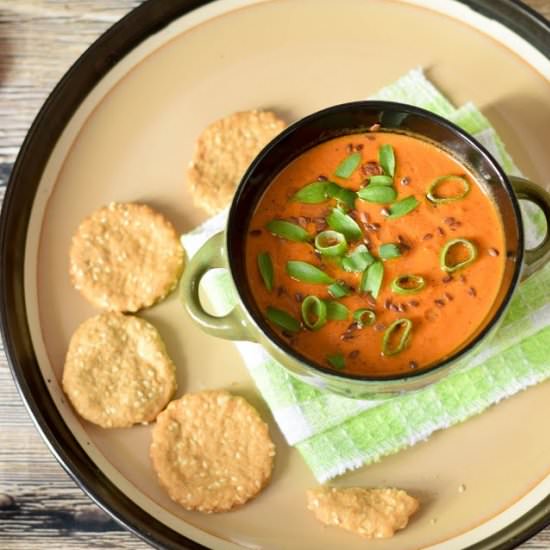 Flax Seeds Bell Pepper Soup