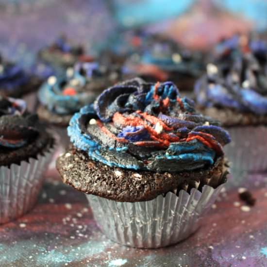 Galaxy Chocolate Cupcakes