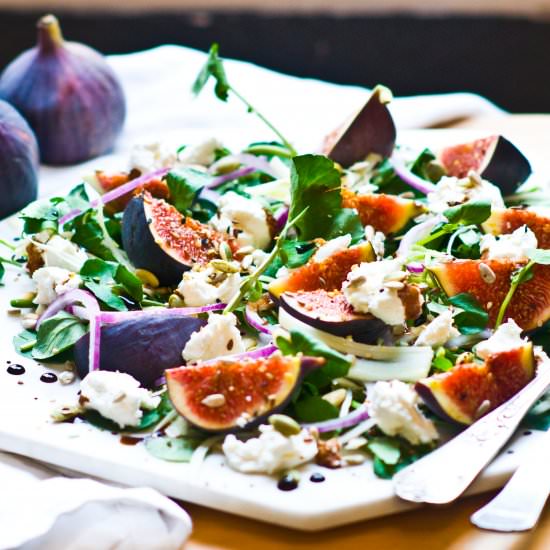 Honeyed Fig, Watercress Salad