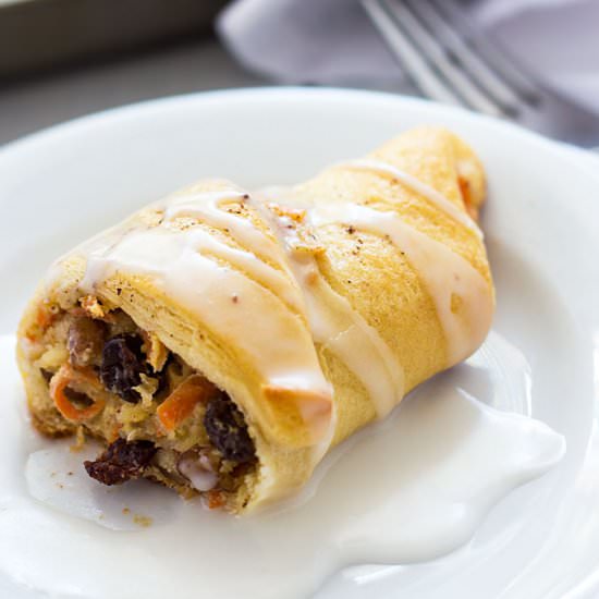 Carrot Cake Crescent Rolls