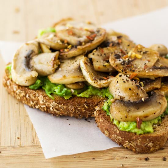 Garlic Mushroom Avocado Toast