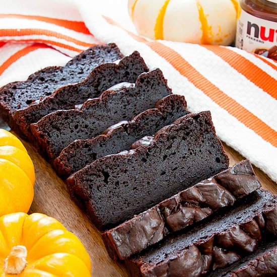 Flourless Nutella Pumpkin Bread