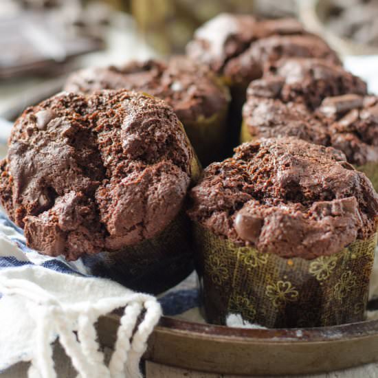 Nutella Triple Chocolate Muffins