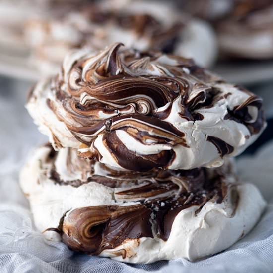 Chocolate Swirl Meringues