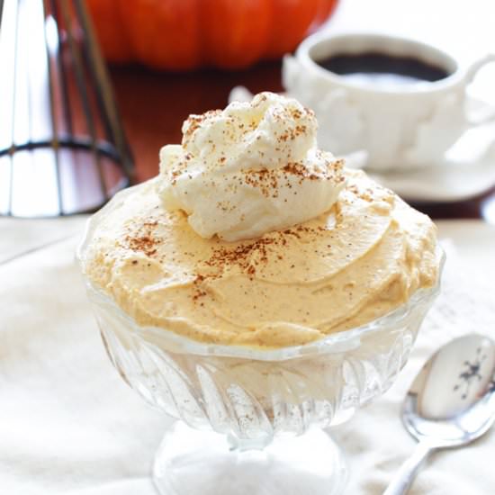 No Bake Pumpkin Cheesecake For One