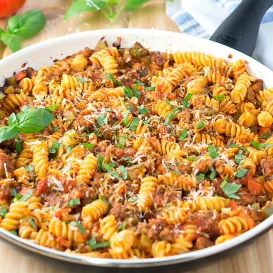 Italian Sausage and Peppers Pasta