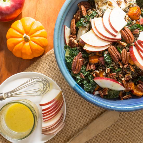 Wild Rice with Apples, Kale + Cider