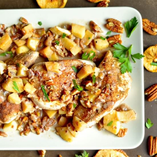 Creamy Spiced Apple Pecan Chicken