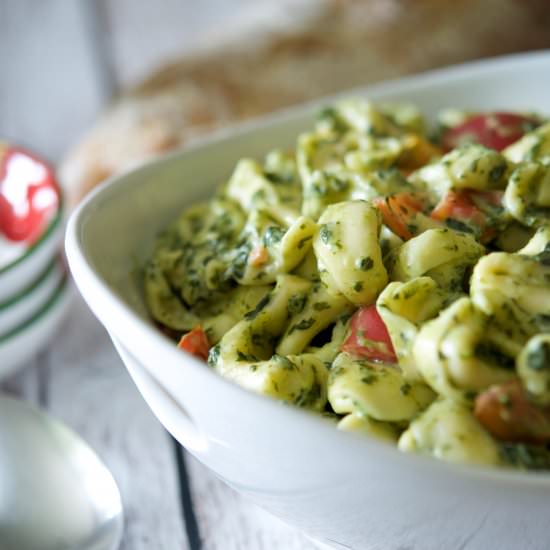 Tortellini with Spinach