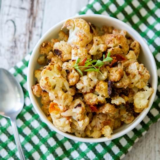 Mediterranean Roasted Cauliflower