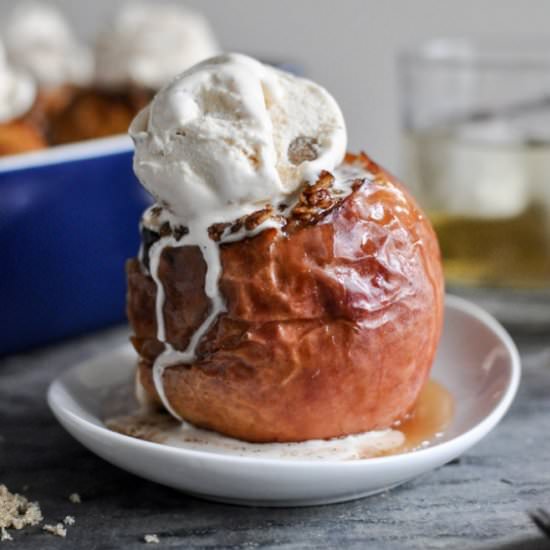 Bourbon baked apples