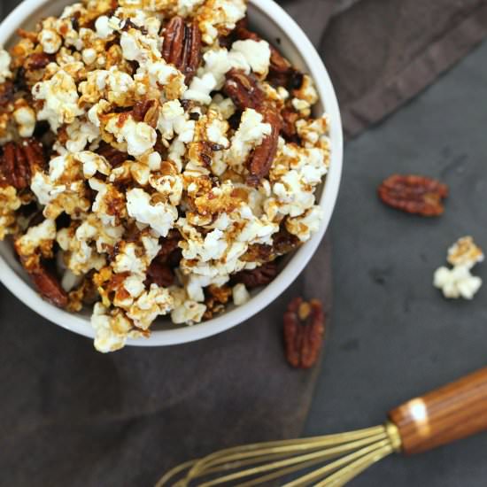 Salted Caramel Pecan Popcorn