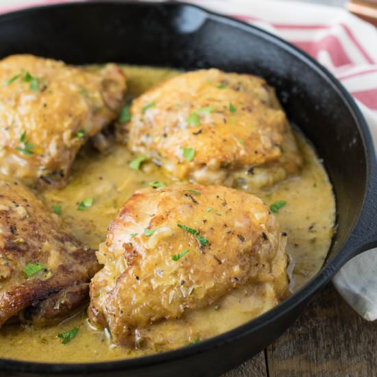Easy Skillet Dijon Chicken