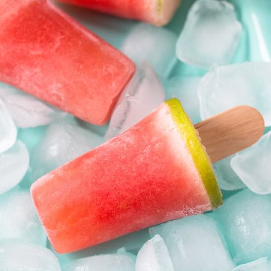 Watermelon Gelatin Popsicles