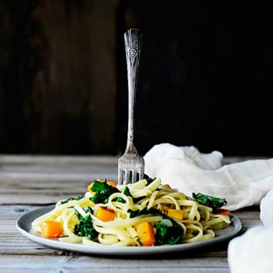 Butternut Squash Kale Pasta