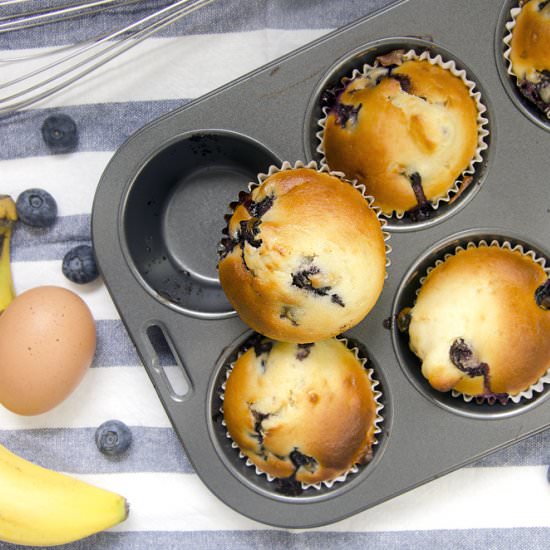 Blueberry and Banana Muffins