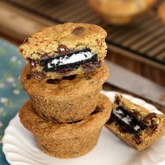Oreo Stuffed Cookie Cups