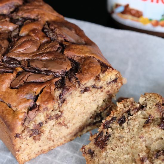 Nutella Peanut Butter Banana Cake