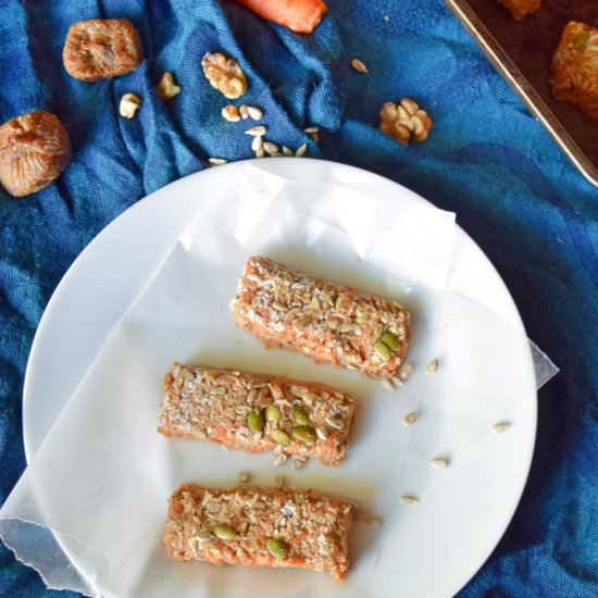 No Bake Carrot Fig Cake Energy Bars