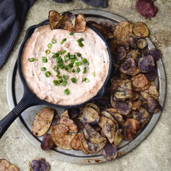 Spicy Sausage Cheddar Chili Queso