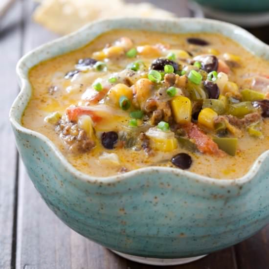 slow cooker nacho soup