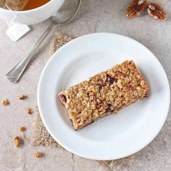 cranberry orange granola bars