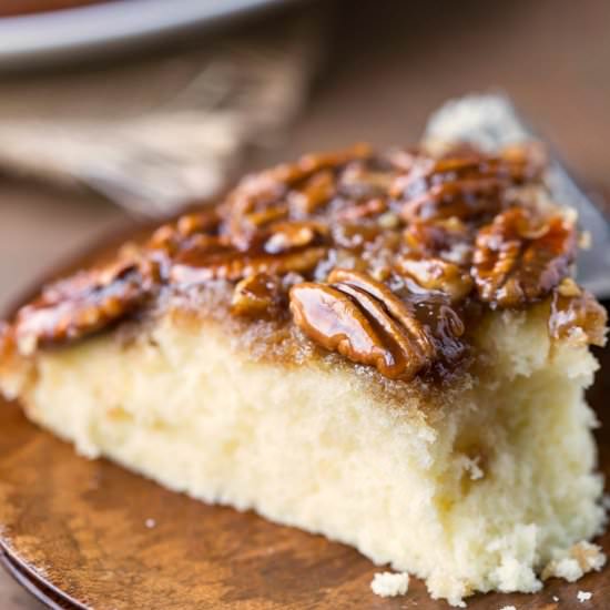Pecan Pie Upside-Down Cake