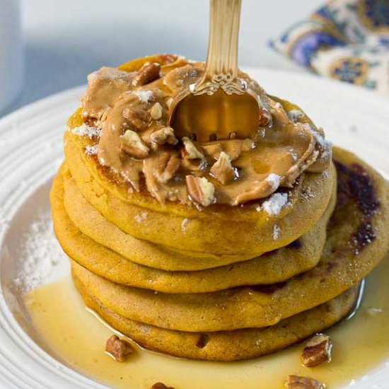 Peanut Butter Pumpkin Pancakes