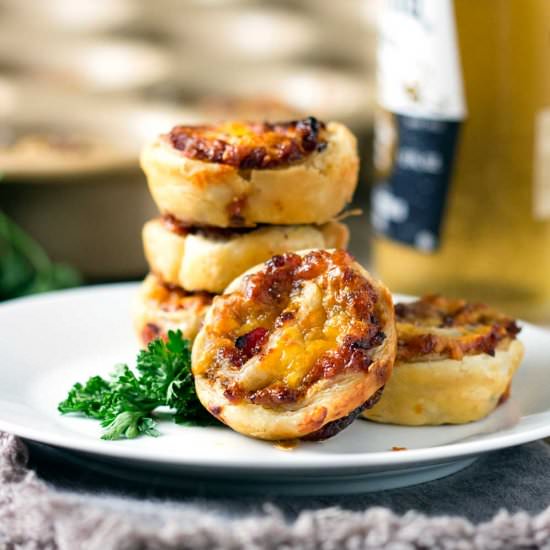 Cheddar Bacon Jam Puff Pastry Bites