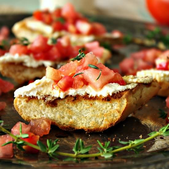 Watermelon Jalapeño Bruschetta