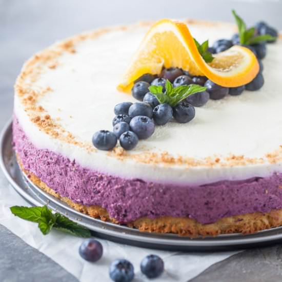 Blueberry Cake with Quark Cream