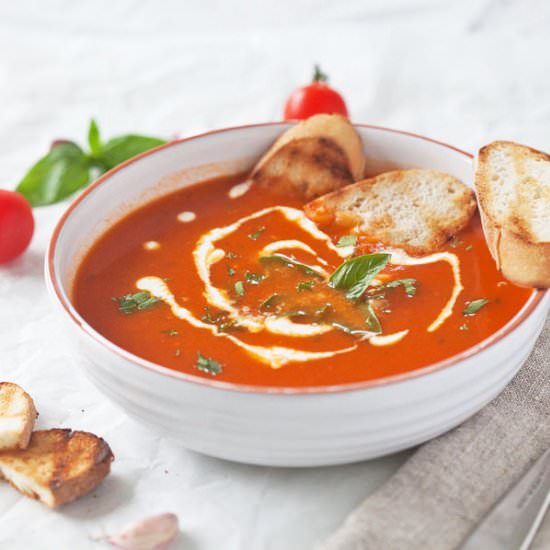 Tomato Soup from Fresh Tomatoes
