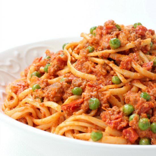 Creamy Sausage Spaghetti