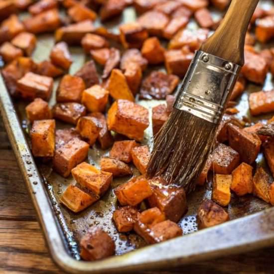 Maple Roasted Sweet Potatoes