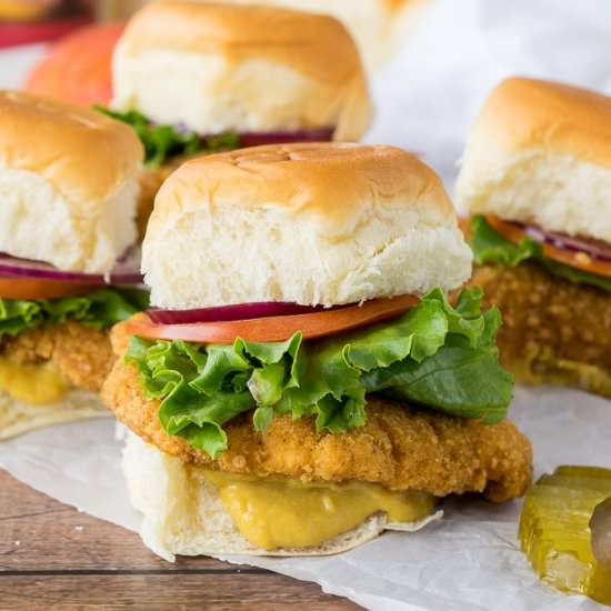 Crispy Honey Mustard Chicken Slider