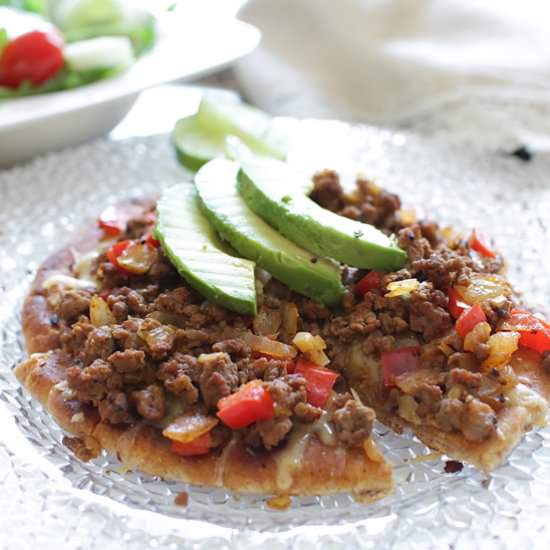 Beef and Cheese Pita Pizza