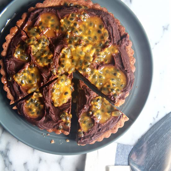 Cinnamon Choc Passionfruit Tart