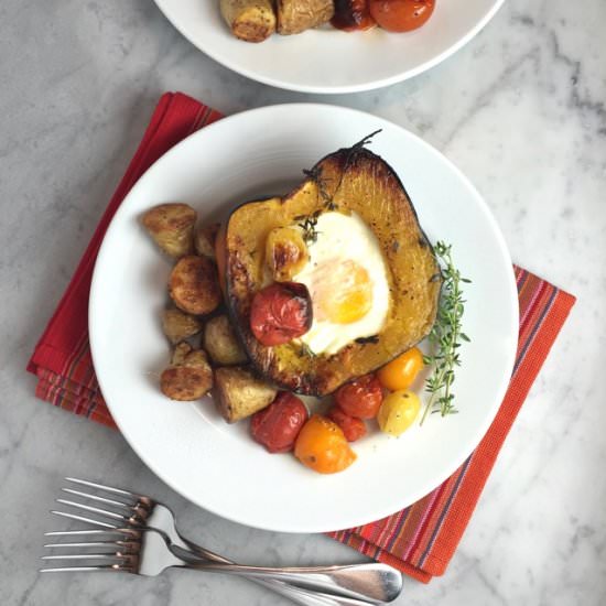 Roasted Squash, Tomatoes & Eggs