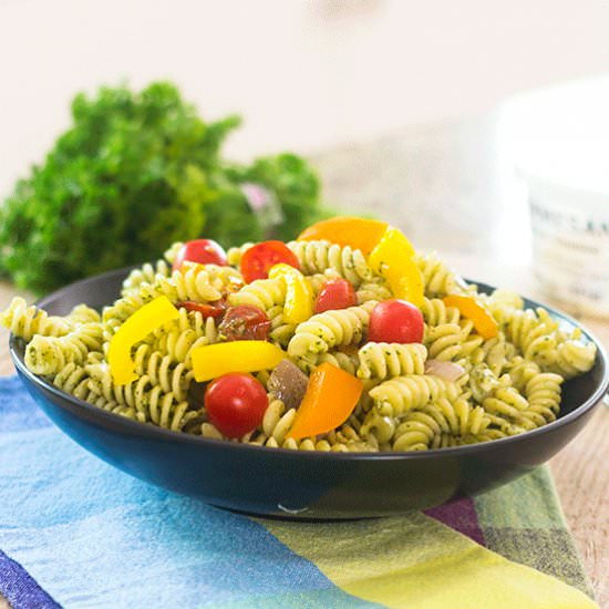 15 Minute Healthy Pesto Pasta