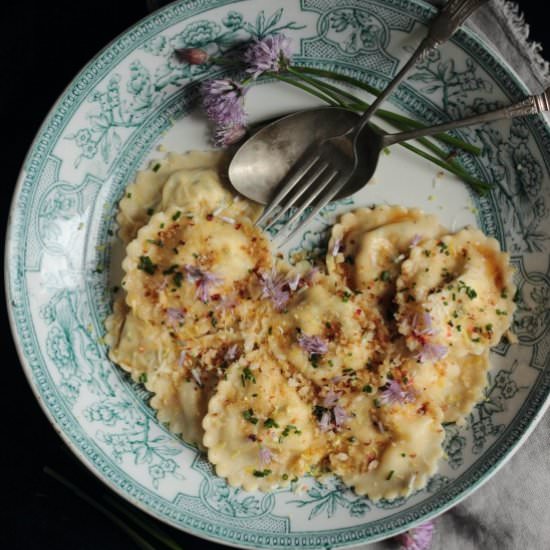 Feta, Lemon and Chive Ravioli