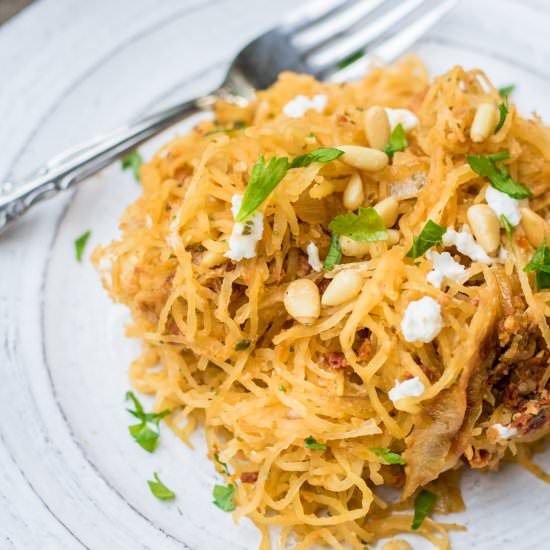 Sun-dried Tomato Spaghetti Squash