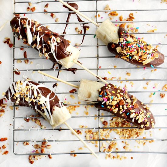 Frozen Chocolate Covered Bananas
