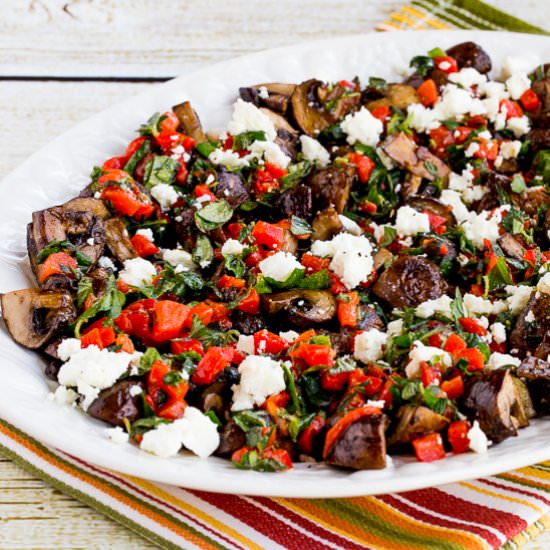 Greek Style Roasted Mushrooms