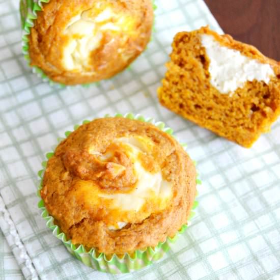 Pumpkin Cheesecake Muffins
