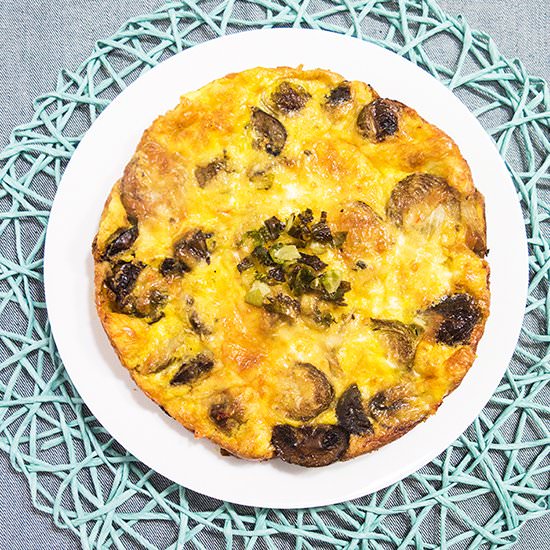 Roasted Brussels Sprouts and Mushrooms Fritta