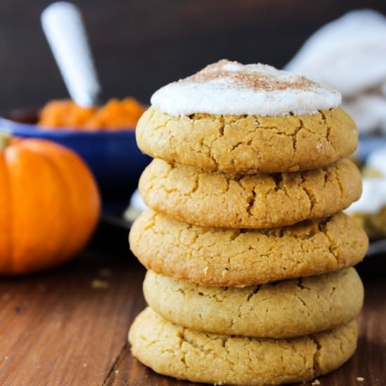 Frosted Vegan Pumpkin Cookies
